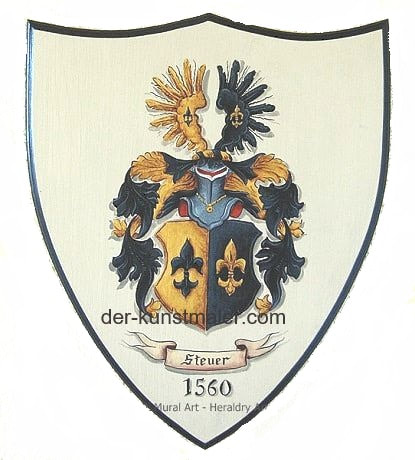 Steuer Wappenmalerei handgemaltes Wappen