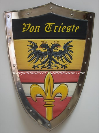 Wappen Von Trieste  -  Metall Wappenschild