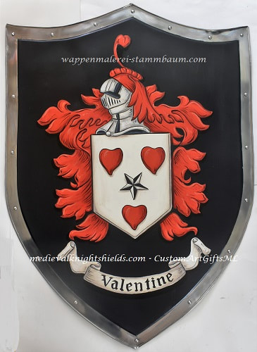 Valentine Familienwappen Wappenschild