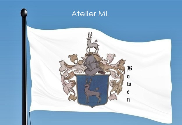 Hausfahne - Wappenfahne- Flagge mit Familienwappen