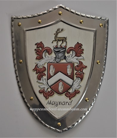 Wappenschild- Maynard Familienwappen handgemalt