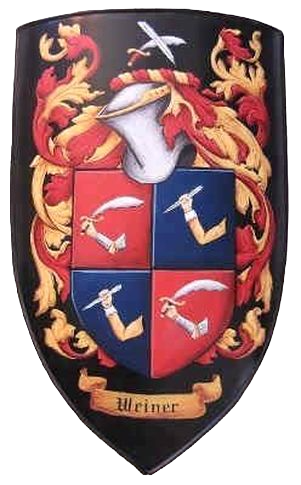 Mittelalter Schild Metall mit Weiner Familienwappen